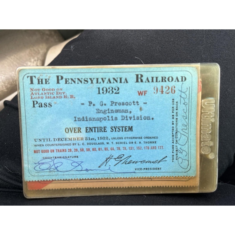 1932 Pennsylvania Railroad Pass